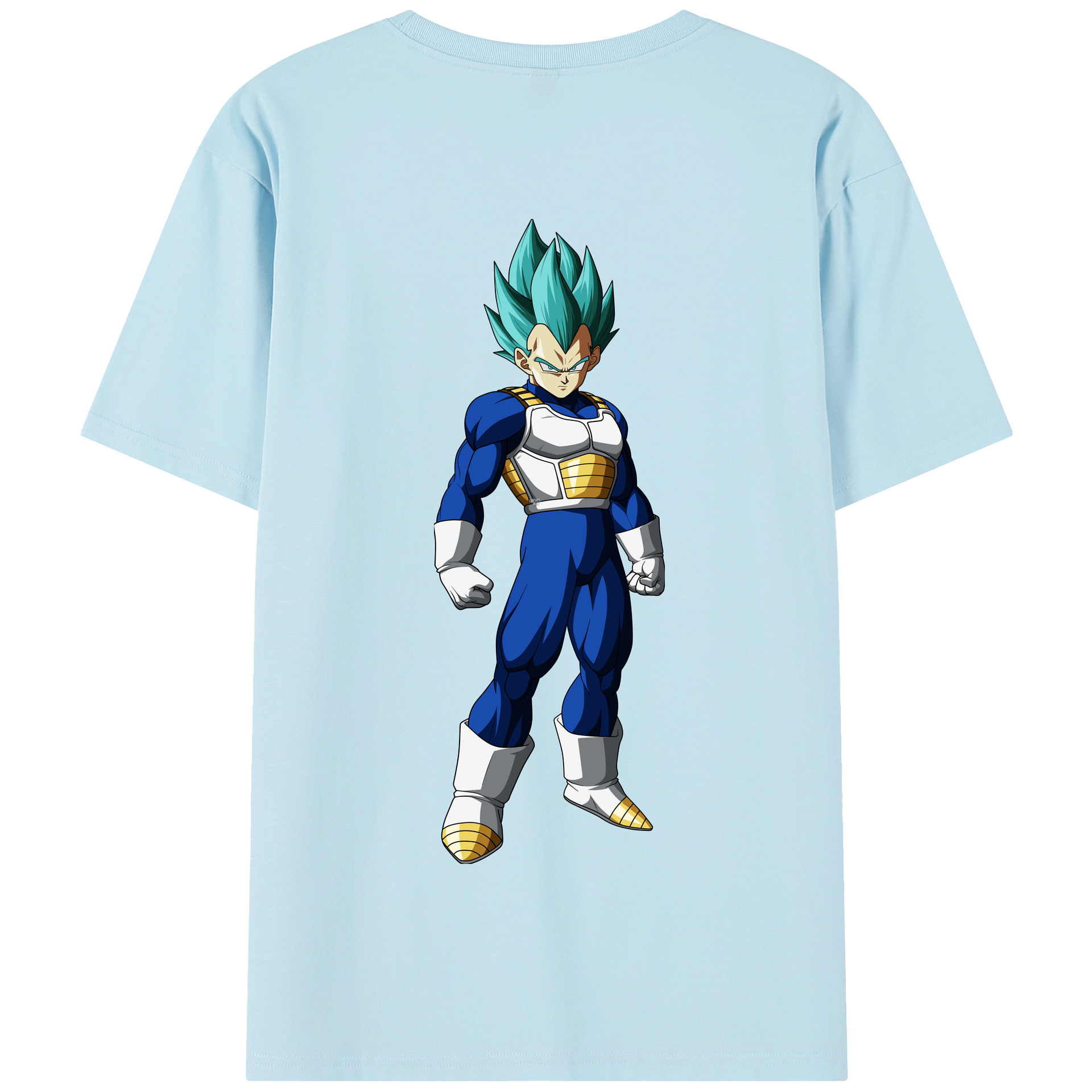 （画像用） ドラゴンボール ベジータ四世（Bejīta Yonsei）DRAGON BALL Vegeta IV 綿100％半袖Tシャツ（背面プリント）